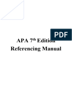 Apa 7 Referencing Manual