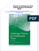 Full Chapter Arbitrage Theory in Continuous Time Oxford Finance Series 4Th Edition Bjork PDF