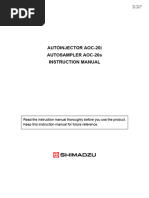 Autoinjector Aoc-20I Autosampler Aoc-20S Instruction Manual