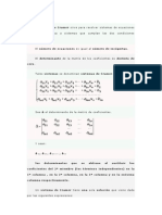 El Método de Cramer Sirve para Resolver Sistemas de Ecuaciones Lineales