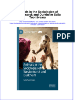 PDF Animals in The Sociologies of Westermarck and Durkheim Salla Tuomivaara Ebook Full Chapter