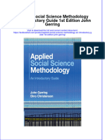 PDF Applied Social Science Methodology An Introductory Guide 1St Edition John Gerring Ebook Full Chapter