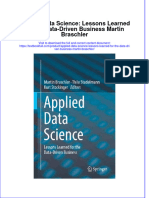 PDF Applied Data Science Lessons Learned For The Data Driven Business Martin Braschler Ebook Full Chapter