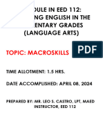 Module in The Macroskills in English