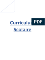 Curriculum Scolaire