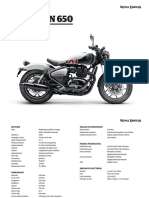 Royal Enfield Shotgun 650 Technical Specifications Italian