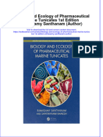 PDF Biology and Ecology of Pharmaceutical Marine Tunicates 1St Edition Ramasamy Santhanam Author Ebook Full Chapter