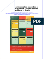 PDF Business Communication Essentials A Skills Based Approach 7 Global Edition Courtland L Bovee Ebook Full Chapter