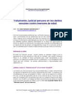 Tratamiento Judicial Peruano en Los Delitos Sexuales Contra Menores de Edad