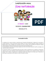 Planificación Anual CS Naturales 6°