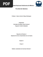 Universidad Nacional Autónoma de México Facultad de Química: Profesor: Marco Antonio Tafoya Rodriguez