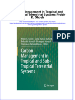 PDF Carbon Management in Tropical and Sub Tropical Terrestrial Systems Probir K Ghosh Ebook Full Chapter