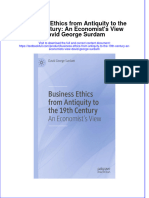 PDF Business Ethics From Antiquity To The 19Th Century An Economists View David George Surdam Ebook Full Chapter