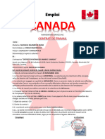 Emploi Canada IMMIGRATION SERVICES IN CONTRAT DE TRAVAIL Entre Madame - Copie - PDF 3