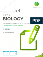 Characteristics of Living Organisms QP