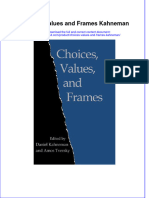 PDF Choices Values and Frames Kahneman Ebook Full Chapter