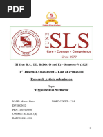 1st - Internal Assessment - Law of Crimes III