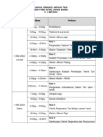 Jadual Bengkel Induksi Tari (Peserta)