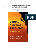 PDF Critical Thinking in Psychology 2Nd Edition Robert J Sternberg Ebook Full Chapter