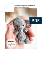 PDF Lindo Chaveiro de Elefante Receitas de Amigurumi Croche Gratis