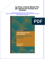 PDF Demystifying China S Stock Market The Hidden Logic Behind The Puzzles Eric Girardin Ebook Full Chapter