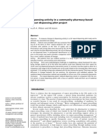 Dispensing Activity in A Community Pharmacy-Based Repeat Dispensing Pilot Project