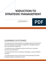 Introduction To Strategic Management Lesson 1