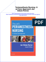 PDF Drains Perianesthesia Nursing A Critical Care Approach Jan Odom Forren Ebook Full Chapter