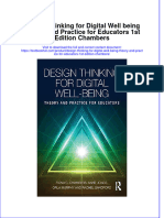 Full Chapter Design Thinking For Digital Well Being Theory and Practice For Educators 1St Edition Chambers PDF