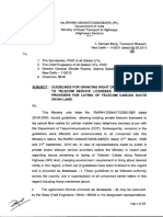 Row-2013.08.06-Guidelines For Granting Right of Way Permissions To Telecom Service Licensees, Infrastructure Providers For La Ying of Telecom Cables, Ducts On NH Land