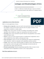 Applications, Advantages and Disadvantages of Array - GeeksforGeeks