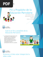 Fin y Propósito de La Educación Parvularia