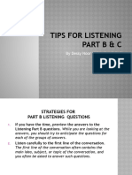 3.tips N Tricks For Listening Part B & C in TOEFL Test (Autosaved)