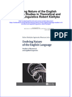 Textbook Evolving Nature of The English Language Studies in Theoretical and Applied Linguistics Robert Kieltyka Ebook All Chapter PDF