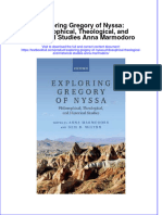 PDF Exploring Gregory of Nyssa Philosophical Theological and Historical Studies Anna Marmodoro Ebook Full Chapter