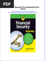 Full Chapter Financial Security For Dummies Eric Tyson PDF