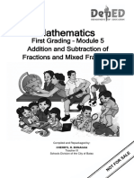 Math5 Q1Wk5 Mod5 Addition and Subtraction of Fractions and Mixed Numbers