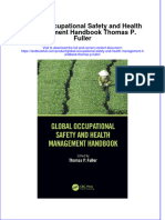 PDF Global Occupational Safety and Health Management Handbook Thomas P Fuller Ebook Full Chapter