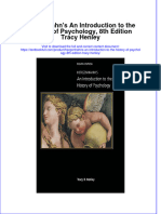 PDF Hergenhahns An Introduction To The History of Psychology 8Th Edition Tracy Henley Ebook Full Chapter