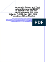 Download pdf Hci For Cybersecurity Privacy And Trust First International Conference Hci Cpt 2019 Held As Part Of The 21St Hci International Conference Hcii 2019 Orlando Fl Usa July 26 31 2019 Proceedings Abbas Moa ebook full chapter 