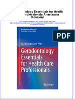 Full Chapter Gerodontology Essentials For Health Care Professionals Anastassia Kossioni PDF