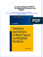 Full Chapter Geometry and Analysis of Metric Spaces Via Weighted Partitions Jun Kigami PDF