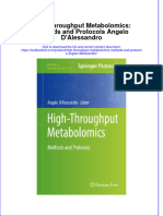 PDF High Throughput Metabolomics Methods and Protocols Angelo Dalessandro Ebook Full Chapter