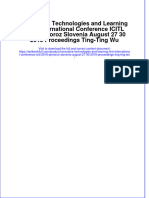 Innovative Technologies and Learning First International Conference ICITL 2018 Portoroz Slovenia August 27 30 2018 Proceedings Ting-Ting Wu