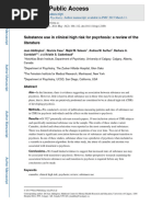 Substance Use in Clinical High Risk For Psychosis A Review of The Literature. - Addington Et Al