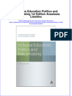 PDF Inclusive Education Politics and Policymaking 1St Edition Anastasia Liasidou Ebook Full Chapter