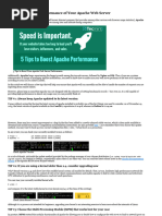 5 Tips To Boost The Performance of Your Apache Web Server