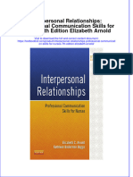 Ebffiledoc - 374download PDF Interpersonal Relationships Professional Communication Skills For Nurses 7Th Edition Elizabeth Arnold Ebook Full Chapter