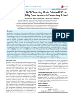 The Impact of RADEC Learning Model Oriented ESD On Students' Sustainability Consciousness in Elementary School