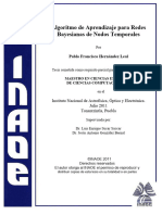 Algoritmo de Aprendizaje para Redes Bayesianas de Nodos Temporales Autor Pablo Francisco Hernández Leal